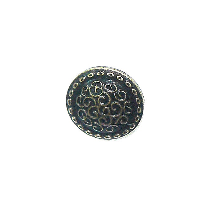 Botón de metal circulos cobre viejo