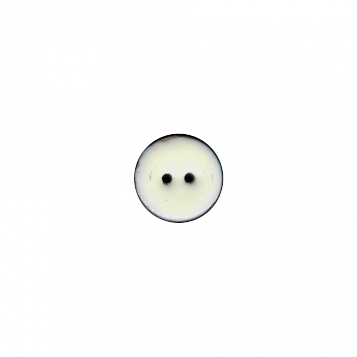 Botón coco esmalte blanco 20mm