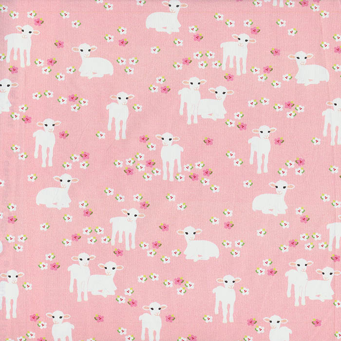 Foto de Punto camiseta Algodón orgánico rosa palo estampado ovejas