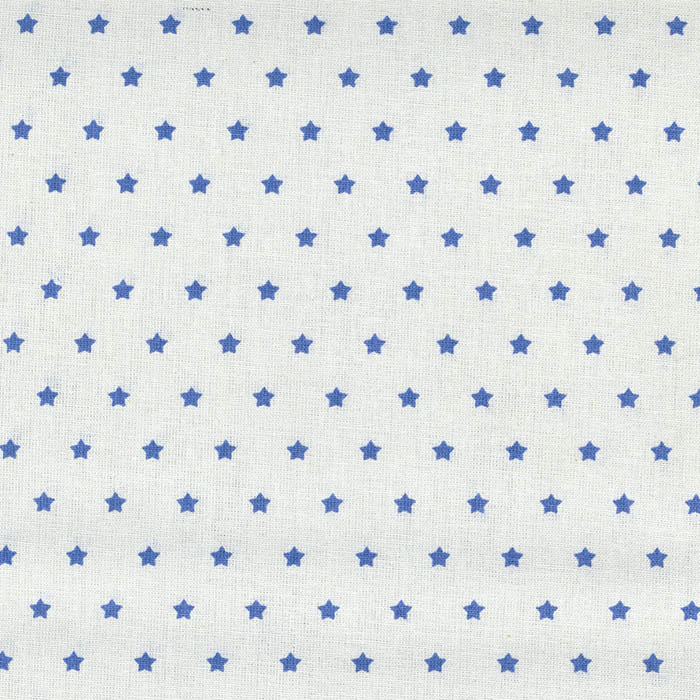 Foto de Algodón blanco con estrellas azules