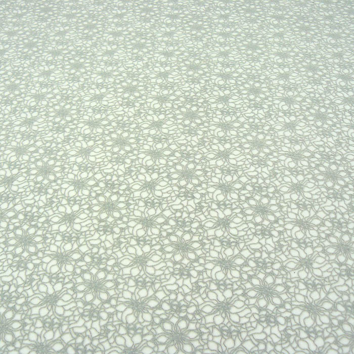 Foto de Muflón blanco estampado terciopelo gris