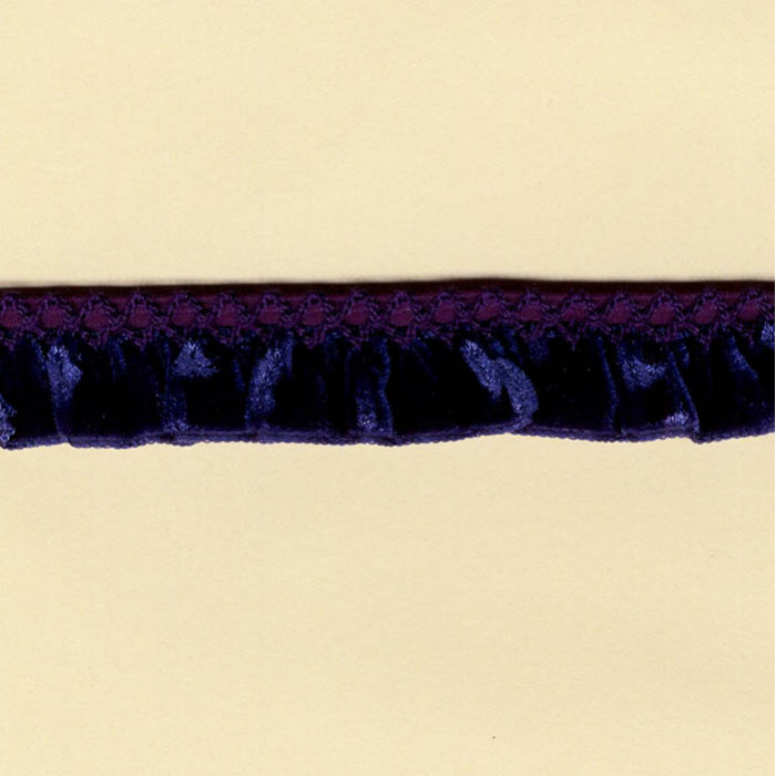 Terciopelo plisado marino 20mm