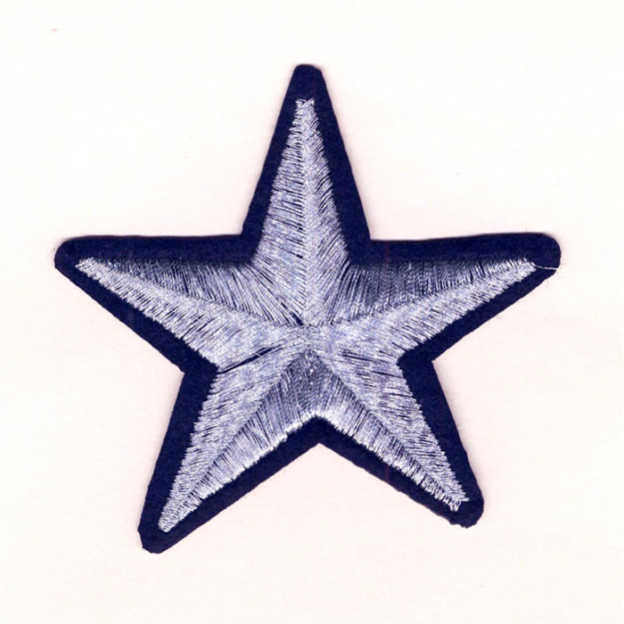 Foto de Aplicación termoadhesiva estrella plata 8cm