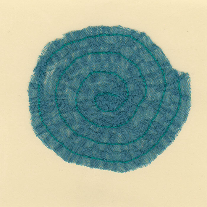 Foto de Aplique espiral gasa turquesa