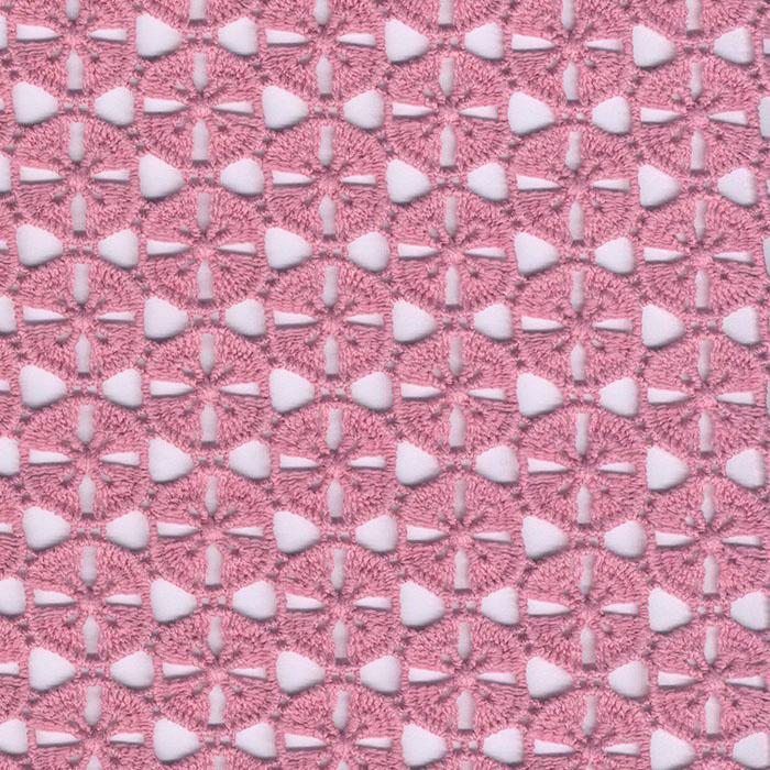 Foto de Encaje guipur rosa palo efecto algodon