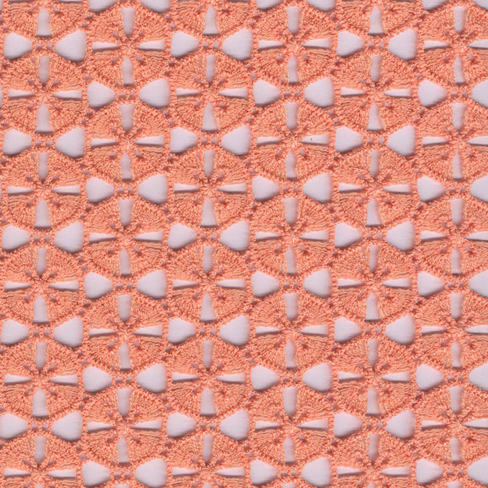 Foto de Encaje guipur rosa chicle efecto algodon