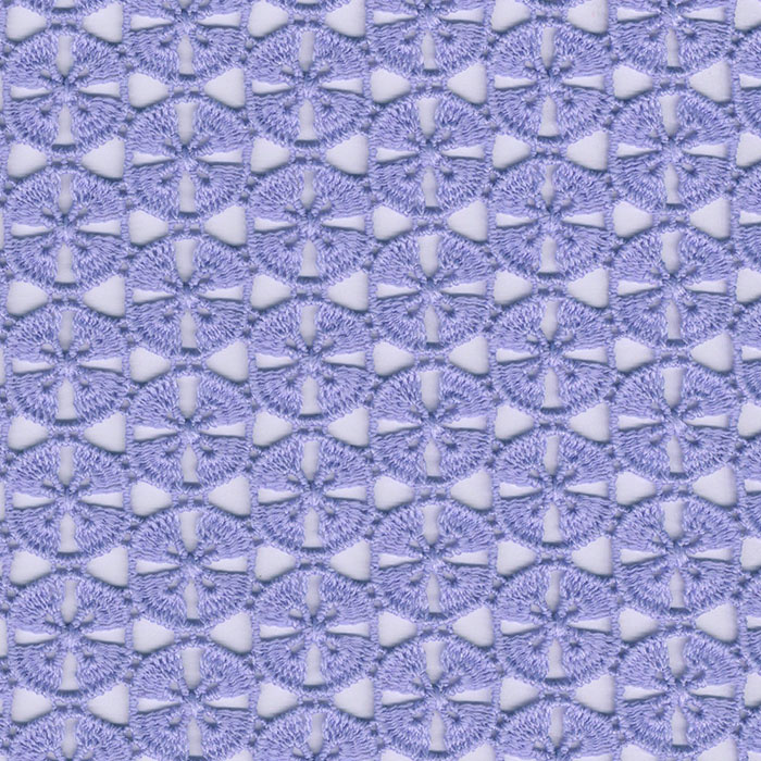Foto de Encaje guipur azul efecto algodon