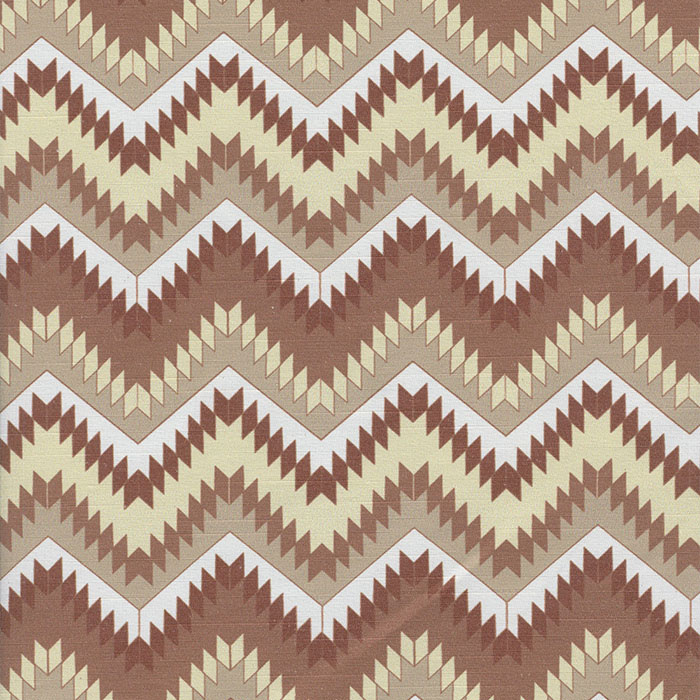 Foto de Loneta zigzag beige y marrón
