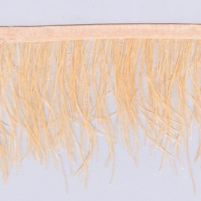 Fleco plumas de avestruz salmón 7cm