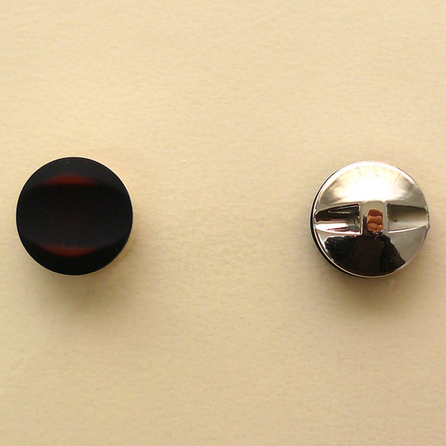 Botón nylon metalizado marron oscuro