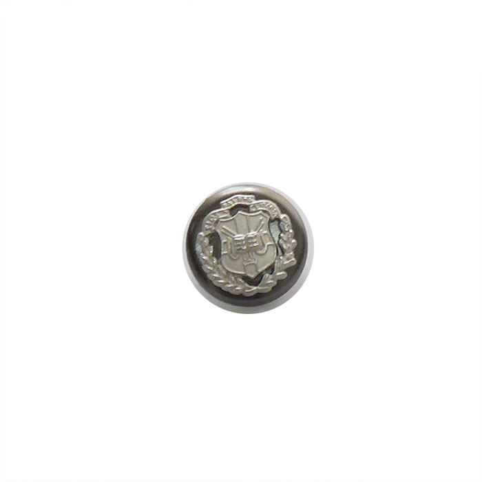 Botón metal escudo niquel-plata