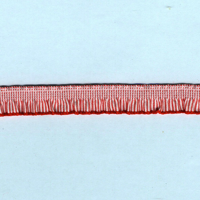 Volante rayas rojo, blanco 13 mm