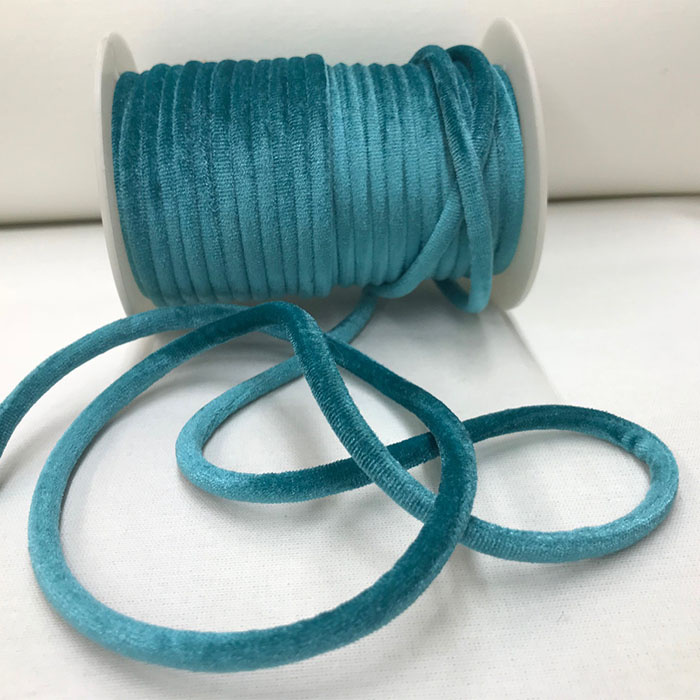 Cordón de terciopelo azul tuquesa