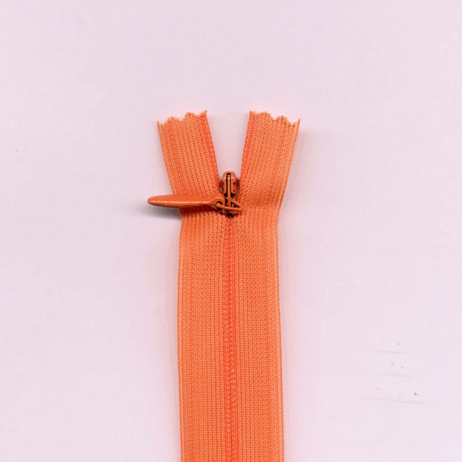 Cremallera invisible naranja 60cm