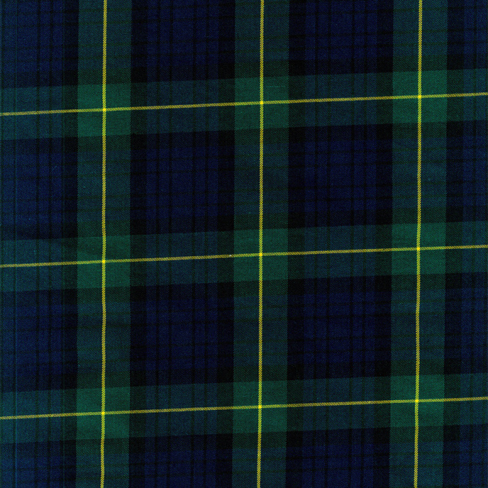 Foto de Cuadro escocés azul, verde ingles y amarillo