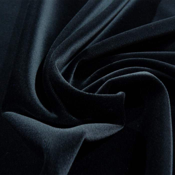 Foto de Terciopelo algodón royal negro