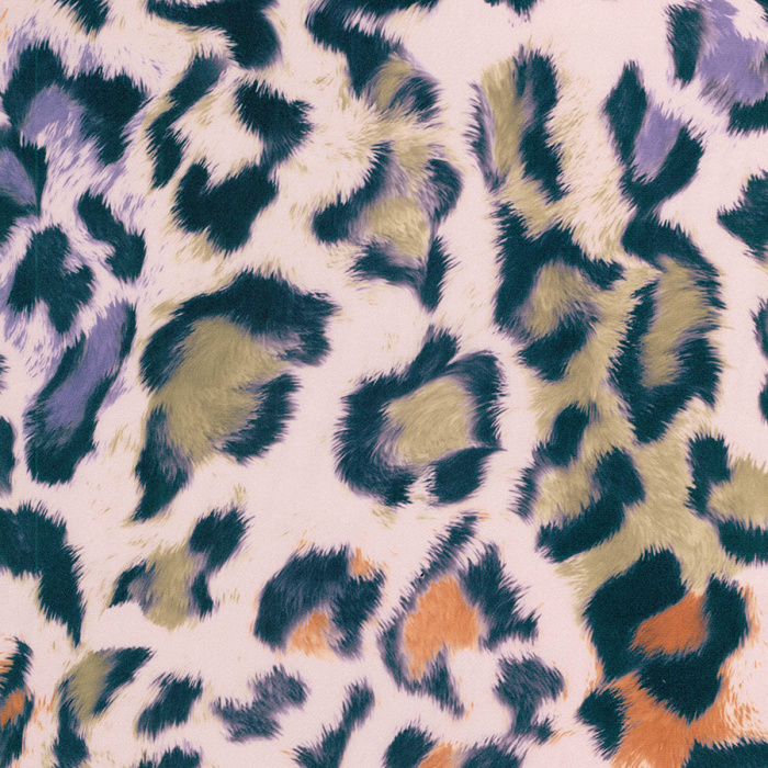 Foto de Satén estampado leopardo animal print multicolor