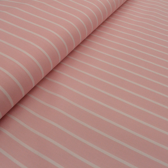 Foto de Piqué zaira estampado rosa, listas blancas