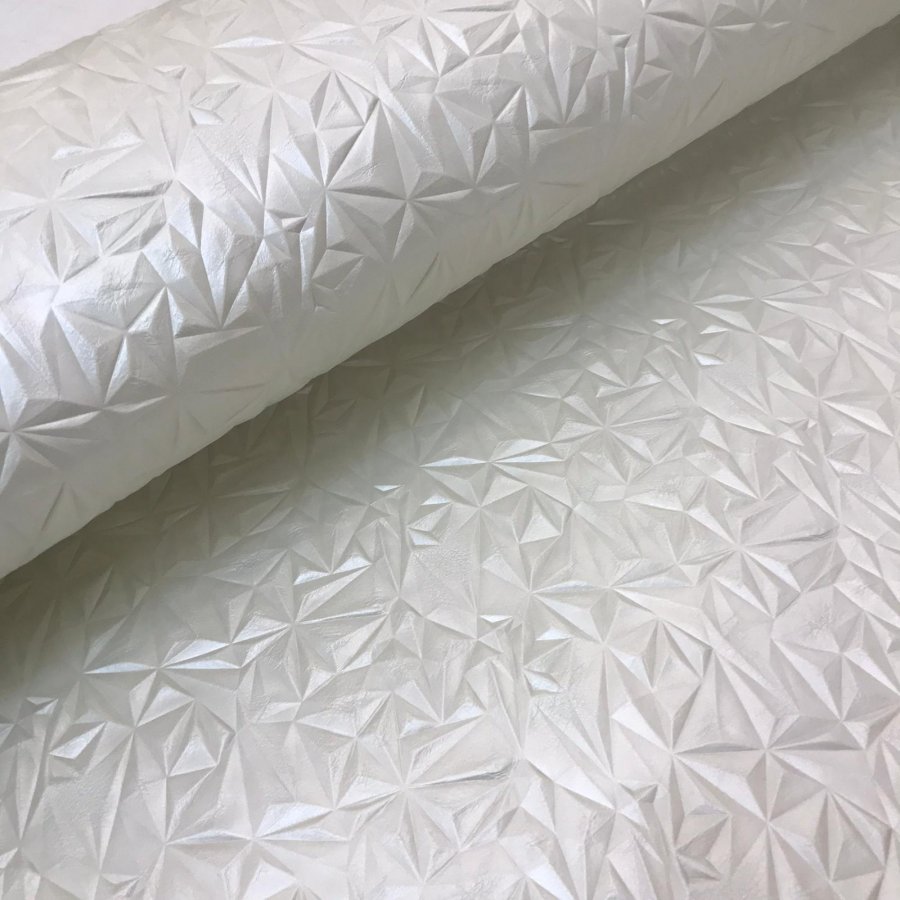 Foto de Polipiel textura geométrica blanco nacarado