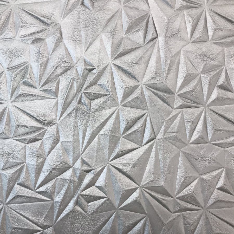 Foto de polipiel textura geométrica gris plata
