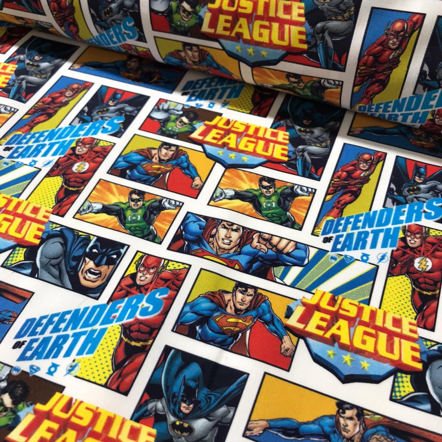 Foto de Popelín estampado comic Liga de la Justicia DC.