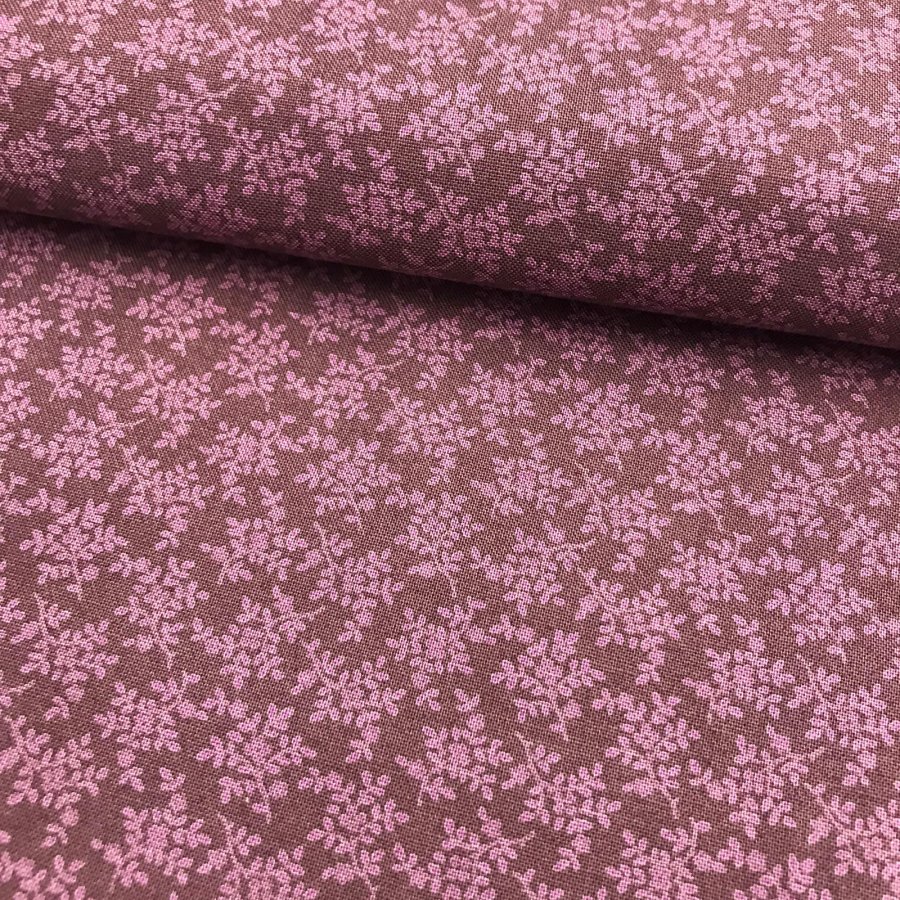 Foto de 542-patchwork japones est. fondo granate ramas rosa