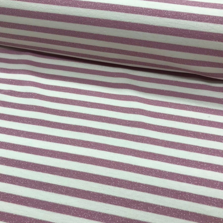 Foto de Punto camiseta rayas rosa y lúrex