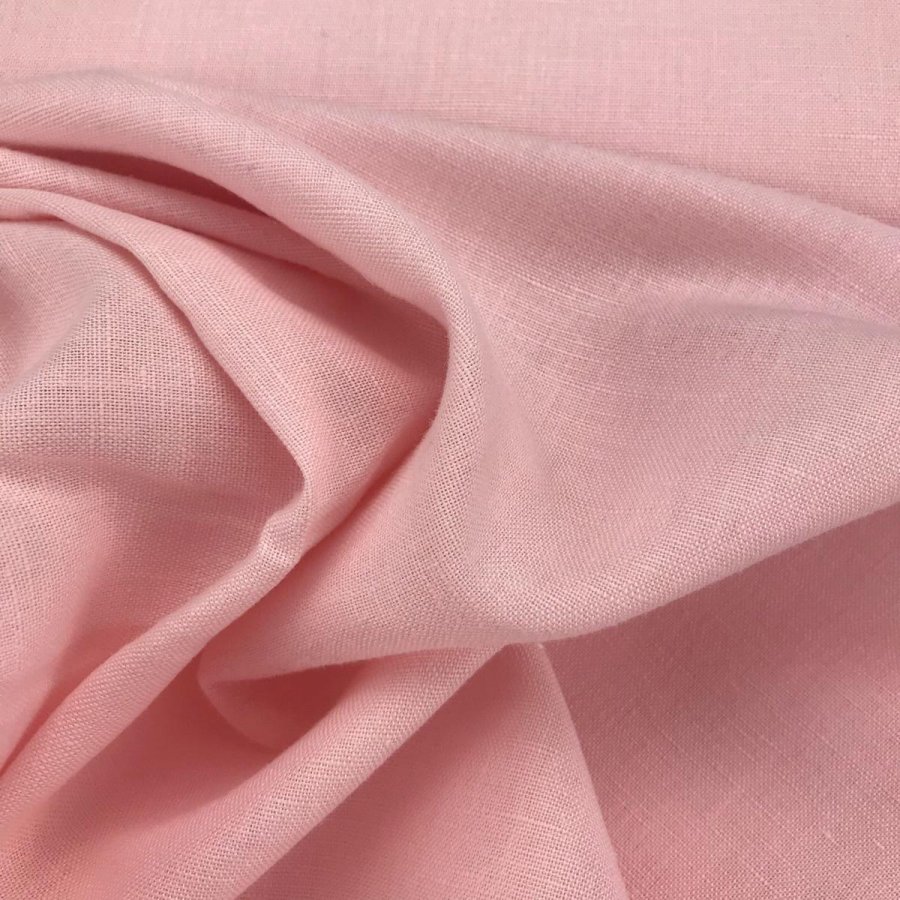 Lino algodón rosa claro