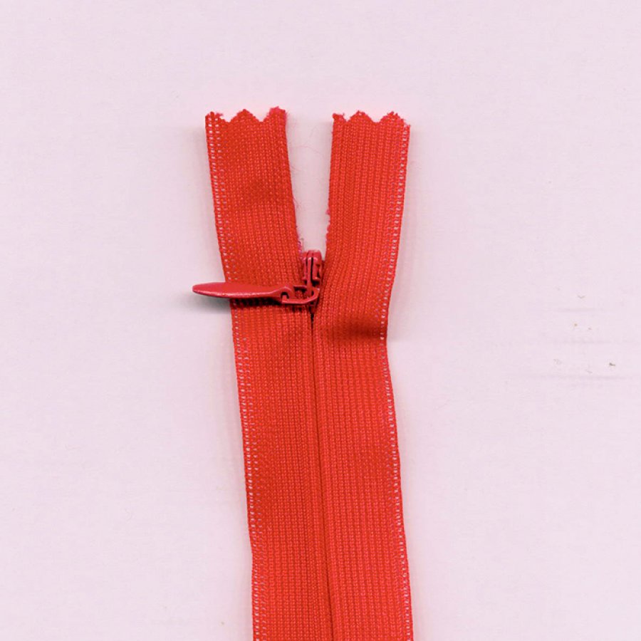 Cremallera invisible 18cm rojo