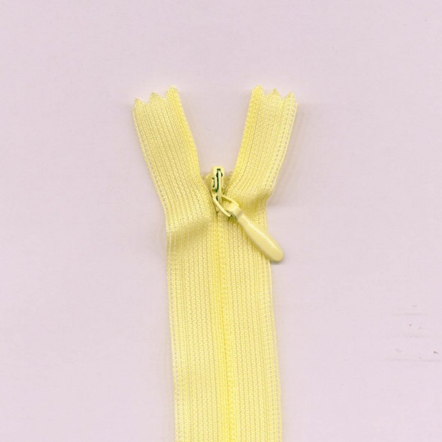 Cremallera invisible 35cm amarillo claro
