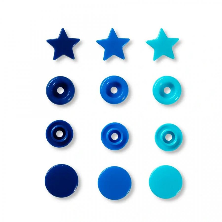 Botón de presión, Prym Love estrella, 12,4 mm, azul turquesa