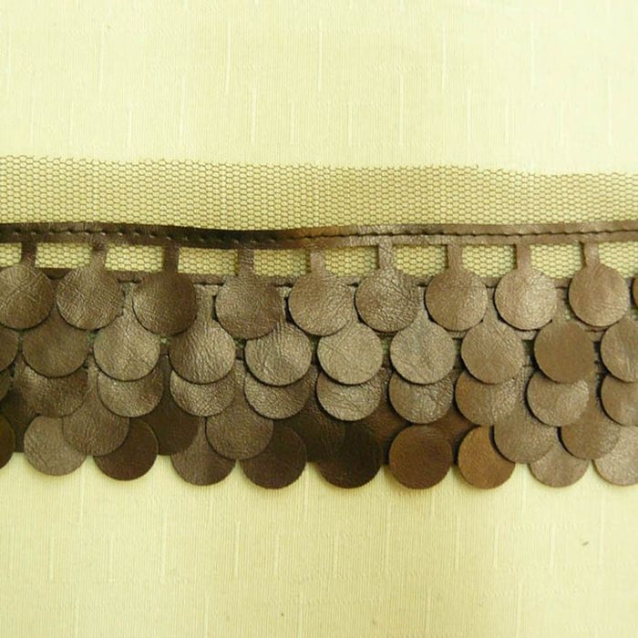 Foto de Tira pailletes imipiel marrón 60 mm